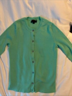 Banana Republic Mint Green Button-Front Cardigan